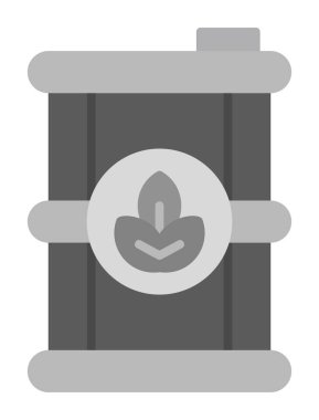 Bitki simgesi, biyoyakıt içeren taşıyıcının vektör çizimi 