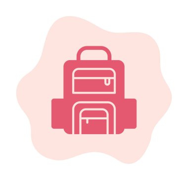 Sırt çantası ikon vektörü. Okul sırt çantası tabelası. izole edilmiş sınır sembolü çizimi