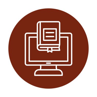 çevrimiçi kütüphane rengi vektör illüstrasyonu                        