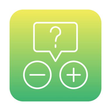 soru işareti ve cevap seçimi düz simge, vektör, illüstrasyon, bilgi, işaret ve imza