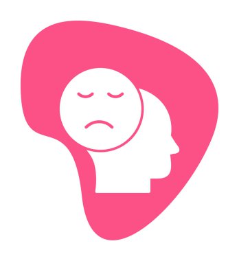 düz Üzüntü simgesi vektör çizimi tasarımı