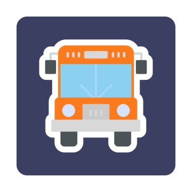 bus simgesi, vektör illüstrasyonu