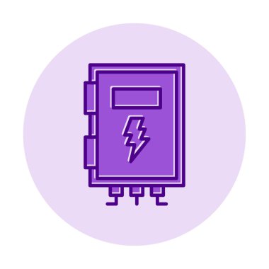 Güç simgesi, vektör illüstrasyonu. Yüksek Voltaj Kutusu              