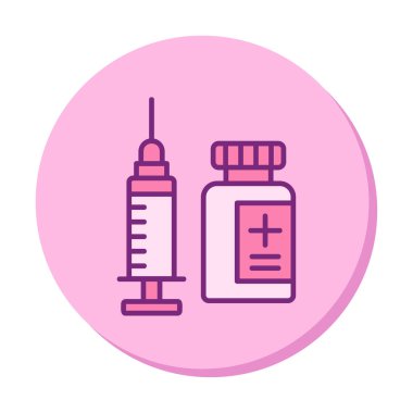 Aşılama web simgesi, vektör illüstrasyonu