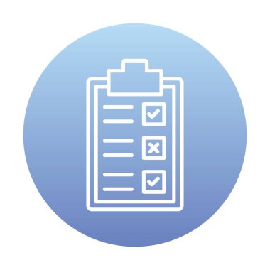 Kontrol listesi olan pano simgesi, vektör illüstrasyon tasarımı  