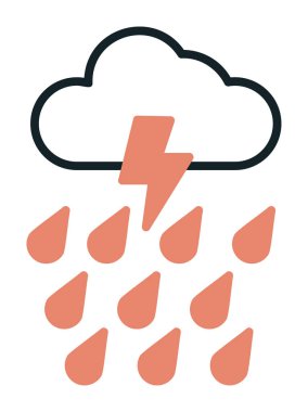 yağmur simgesi, vektör illüstrasyonu  