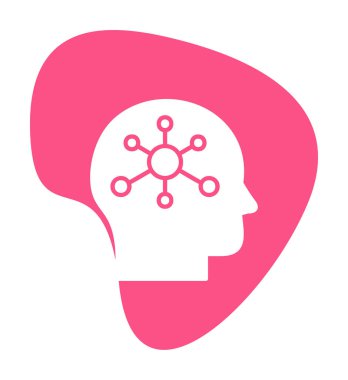 Psikoloji işaretli beyin simgesi