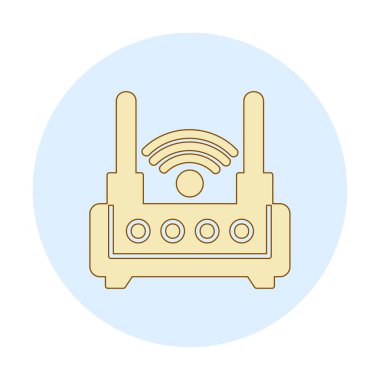  Wi-fi yönlendirici vektör illüstrasyonu