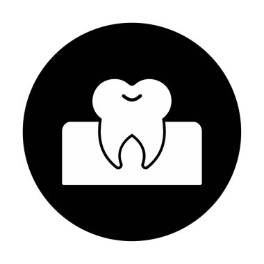 Azı dişi simgesi, vektör illüstrasyonu  