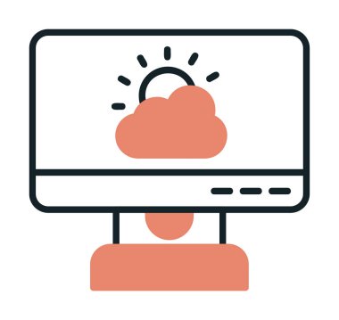 Hava Durumu Haber simgesi, vektör illüstrasyonu 