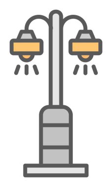 Sokak lambası. Web simgesi basit illüstrasyon 