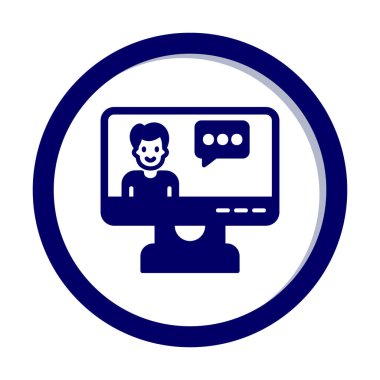 TV haber simgesi, vektör illüstrasyonu basit tasarım