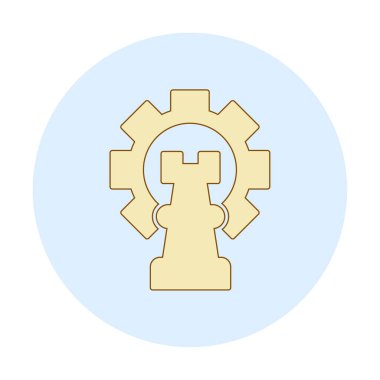 Basit Strateji simgesi, vektör illüstrasyonu