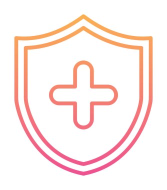 çapraz simgeli kalkan, vektör illüstrasyonu 