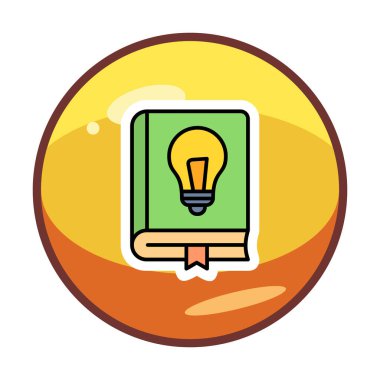 Fizik Kitabı vektör illüstrasyonu, simge ögesi arkaplanı