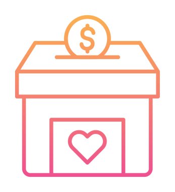 Bağış Kutusu vektör simgesi