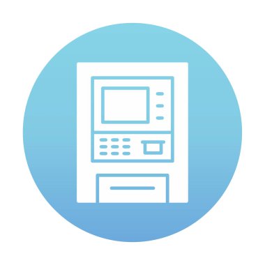 atm simge vektör illüstrasyonu 