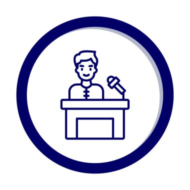 Basın Konferansı vektör illüstrasyonu