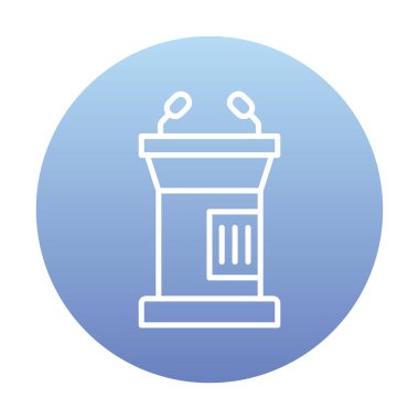 hoparlör kürsü simgesi vektör illüstrasyonu                         