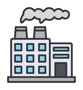 Factory icon, vector illustration simple design