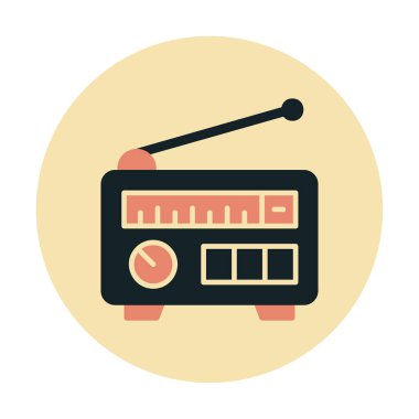 radyo simgesi web basit illüstrasyon