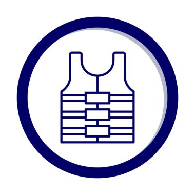 Can yeleği simge vektör çizim