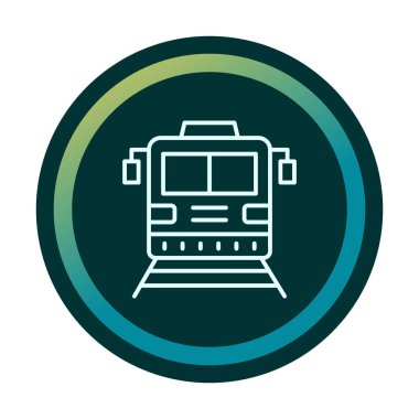 tren vektör simgesi modern basit illüstrasyon