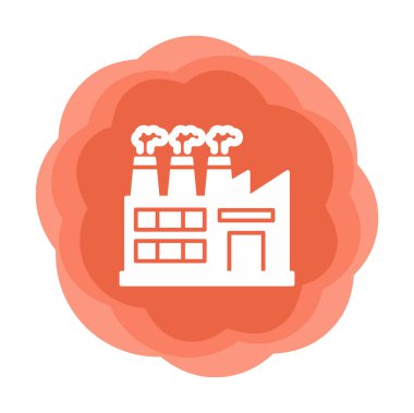 Factory icon, vector illustration simple design