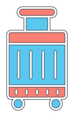 bavul ikonu vektör illüstrasyonu 