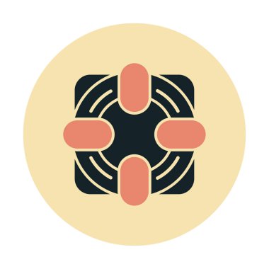 Bir cankurtaran simgesinin vektör illüstrasyonu