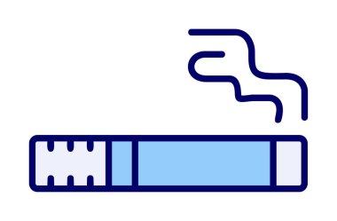 sigara yassı simgesi, vektör illüstrasyonu  
