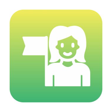 Bayrağı olan insanlar, tasarım vektörü illüstrasyonunda feminizm 