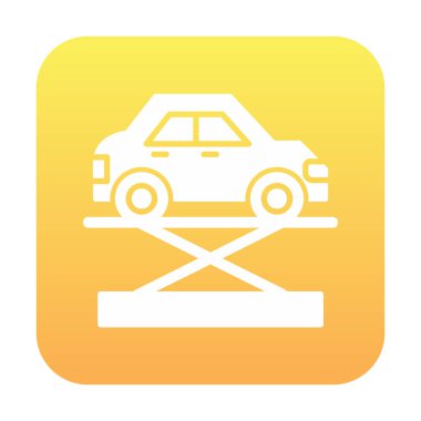 araba kriko ve onarım servisi, vektör illüstrasyonu  