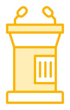 hoparlör kürsü simgesi vektör illüstrasyonu                         