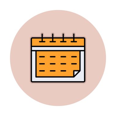 Takvim simgesi, vektör illüstrasyon tasarımı