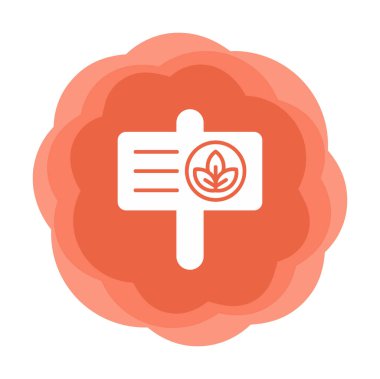 Yapraklı pankart. Web simgesi basit bir illüstrasyon. Bastır Yeşil kavram                        