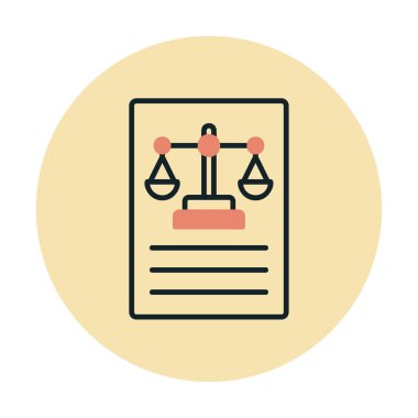 düz kanun simgesi vektör illüstrasyonu