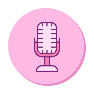 mikrofon web simge vektör çizim 