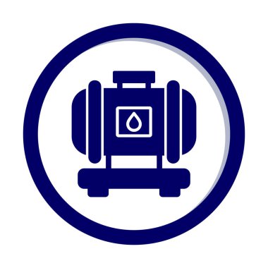 Fabrika tankı simgesi, vektör illüstrasyonu