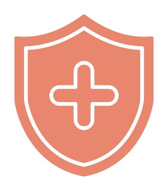 çapraz simgeli kalkan, vektör illüstrasyonu 