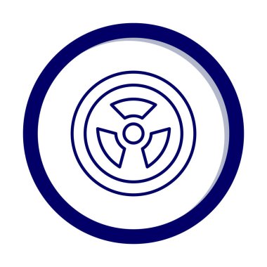 Radyasyon işareti. Web simgesi basit tasarım