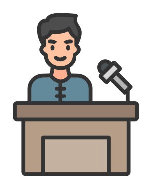 Basın Konferansı vektör illüstrasyonu