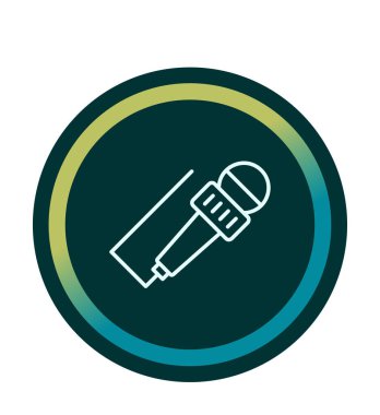 mikrofon web simge vektör çizim 