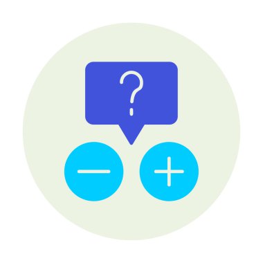 soru işareti ve cevap seçimi düz simge, vektör, illüstrasyon, bilgi, işaret ve imza