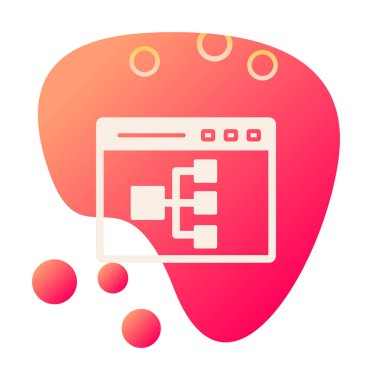 Çevrimiçi Akış Çizelgesi modern simgesinin vektör illüstrasyonu                  