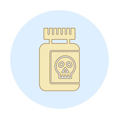 Zehir. Web simgesi basit illüstrasyon 