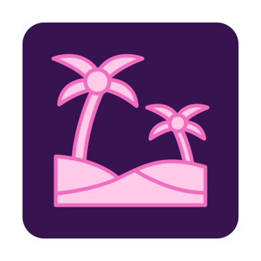 plaj simgesi vektörü beyaz arkaplanda izole edildi