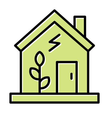 vector illustration of Green house icon 