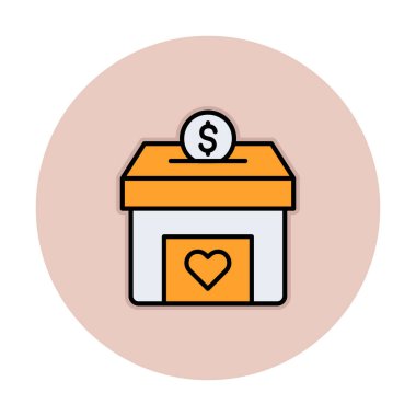 Bağış Kutusu vektör simgesi