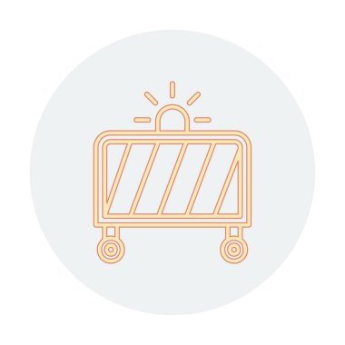 çit web simgesi, vektör çizim 